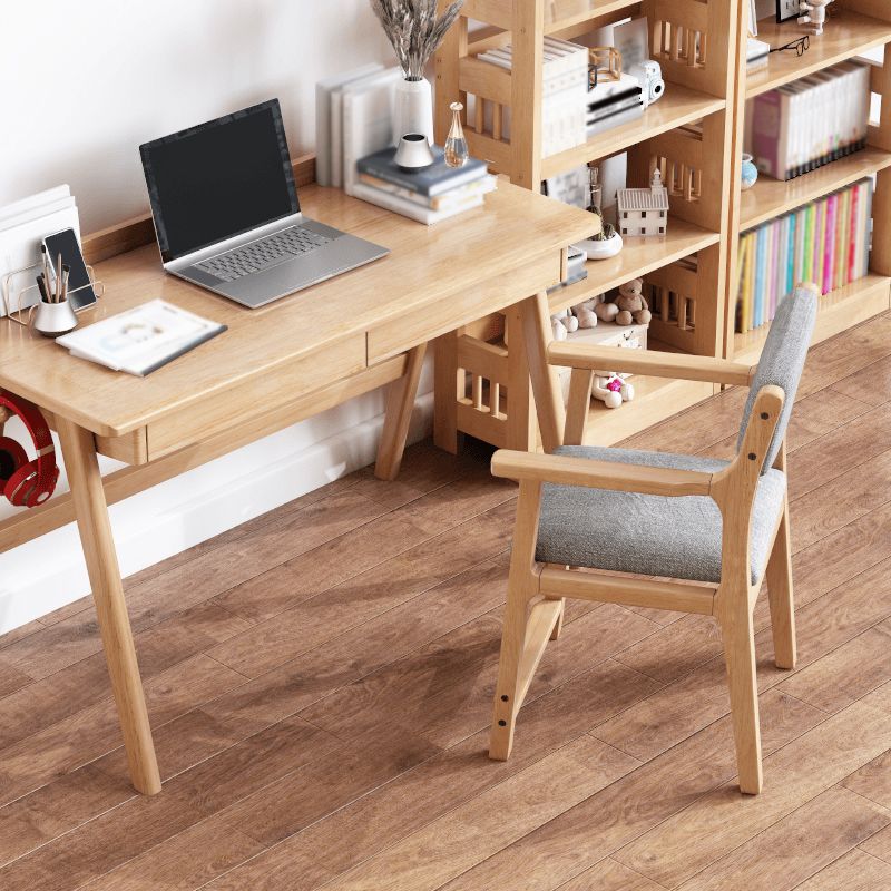 Contemporary Style Wooden Dining Chair Open Back Dining Arm Chairs for Kitchen Clearhalo ' kitchen&dining_furn' 'Dining Chairs' 'Dining Tables & Seating' 'dining_chair' 'furn' 'furn_dining_chair' 'Furniture' 'furniture_dining_chair' 'Kitchen & Dining Furniture' 'kitchen' 1200x1200_3a326b8b-40cb-4c71-8d06-8461c4353086