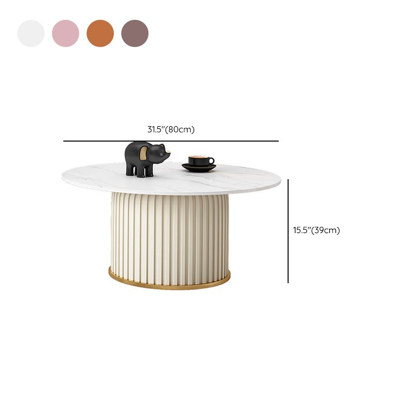Slate Round Coffee Table Pedestal Coffee Cocktail Table for Living Room Clearhalo 'Coffee & Accent Tables' 'Coffee Tables' 'coffee_tables' 'furn' 'furn_coffee_tables' 'Furniture' 'Living Room Furniture' 1200x1200_3a32b4c5-77a6-4611-b6ab-8dac4a36c1da