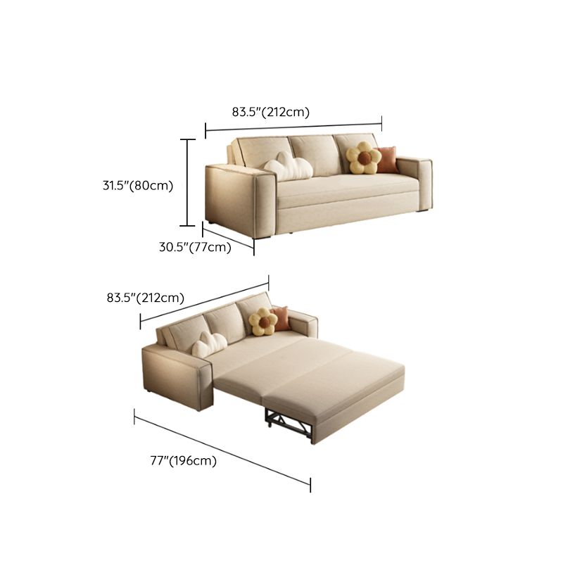 Contemporary Foldable Futon Sleeper White Futon and Mattress Clearhalo 'furn' 'furn_futons' 'Furniture' 'Futons & Daybeds' 'Futons' 'Living Room Furniture' 1200x1200_3a32e971-a54f-466d-903a-2659cbb66ced