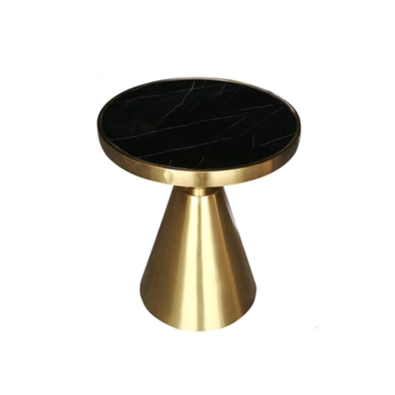 21.6" Tall Pedestal End Table, Glossy Marble Top Round End Table Clearhalo 'Coffee & Accent Tables' 'End & Side Tables' 'end_side_tables' 'furn' 'furn_end_side_tables' 'Furniture' 'Living Room Furniture' 1200x1200_3a360ffb-4507-4737-9461-acc91ab36aba