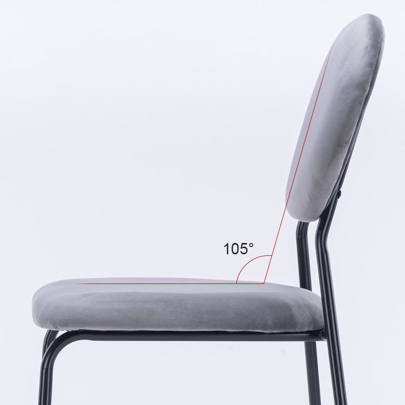 Contemporary Style Metal Dining Room Kitchen Chair Open Back Side Chairs Clearhalo ' kitchen&dining_furn' 'Dining Chairs' 'Dining Tables & Seating' 'dining_chair' 'furn' 'furn_dining_chair' 'Furniture' 'furniture_dining_chair' 'Kitchen & Dining Furniture' 'kitchen' 1200x1200_3a361e8c-4bfe-48b5-bf89-9468cecc2ff5