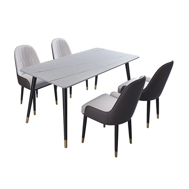 Modern 1/2/5/6/7 Pieces Dinette Set Rectangle Dining Table Set Clearhalo 'Dining Room Sets' 'Dining Tables & Seating' 'dining_room_set' 'furn' 'furn_dining_room_set' 'Furniture' 'furniture_dining_room_set' 'Kitchen & Dining Furniture' 1200x1200_3a37bd46-aa37-4c40-80f5-62f2e7ccf2c1