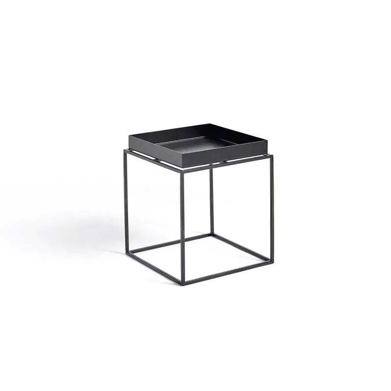 アイアンコーヒーテーブル黒の中世のモダンフレームカクテルテーブル