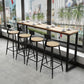 Tavolo da bar moderno Tavolo da bar rettangolare in legno massello per sala da pranzo