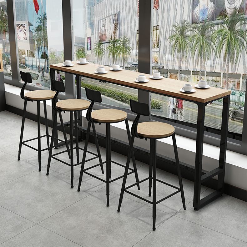 Tavolo da bar moderno Tavolo da bar rettangolare in legno massello per sala da pranzo