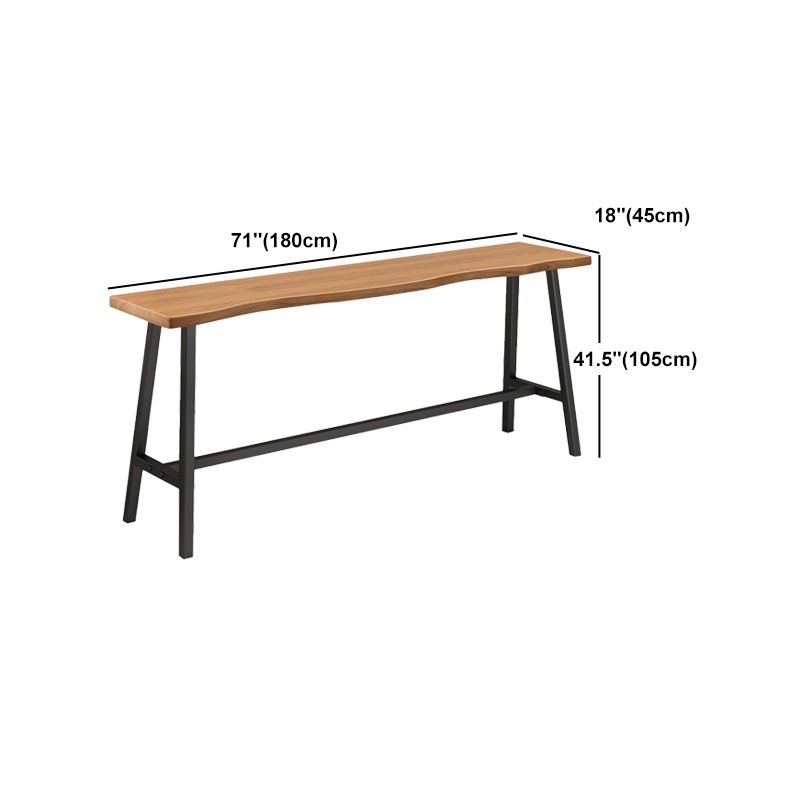 1/4 stukken industriële rechthoekige pubtafel set houten toonbanktafel met rugloze krukken