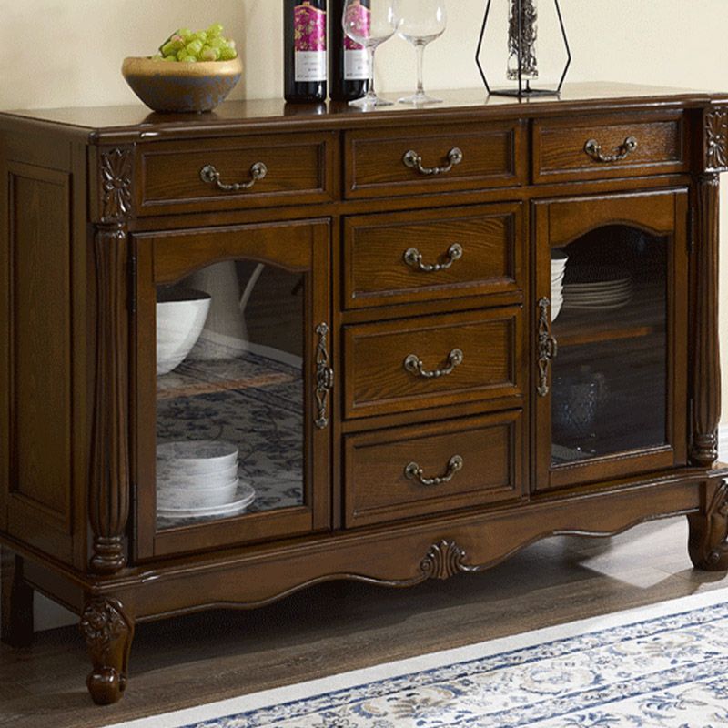 キッチン使用のためのモダンなスタイルのサイドボードソリッドウッド2ドアサイドボード