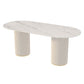 Sintered Stone Top Modern White Table for Restaurant Oval Table with Double Pedestal Base Clearhalo ' dining_table' 'Dining Tables & Seating' 'Dining Tables' 'furn' 'furn_dining_table' 'Furniture' 'furniture_dining_table' 'Kitchen & Dining Furniture' 'kitchen&dining_furn' 'kitchen' 'kitchen_dining_table' 1200x1200_3a3c6d7a-21f4-4a4e-902b-fc19670cde26