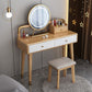 Scandinavian Rubber Wood Vanity Table with Drawers Dressing Table
