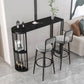 Modern Sintered Stone Bistro Bar Table Metal Base Bar Table with Storage for Home Clearhalo 'Bar Furniture' 'Bar Tables' 'bar_tables' 'furn' 'furn_bar_tables' 'Furniture' 'Kitchen & Dining Furniture' 1200x1200_3a3ee01a-696d-43a7-b5e6-16bcbb425f2e