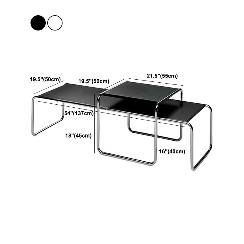 Set da tavolo da cocktail con piano in legno rettangolare semplice e moderno a slitta