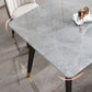 Modern 4 Legs Dining Table Sintered Stone Dinner Table for Dining Room Clearhalo 'Dining Tables & Seating' 'Dining Tables' 'dining_table' 'furn' 'furn_dining_table' 'Furniture' 'Kitchen & Dining Furniture' 1200x1200_3a40b363-ab74-4a7b-a5e8-304c29d52e08
