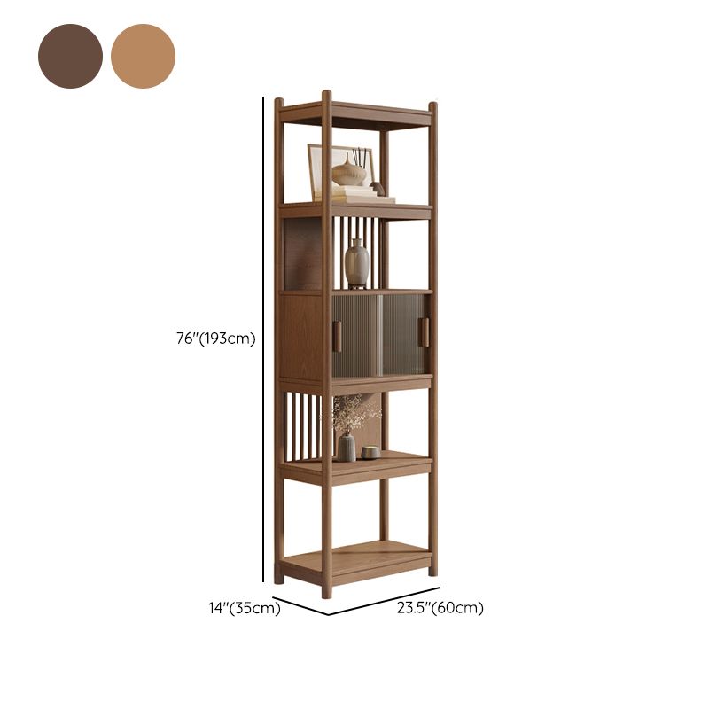 Rectangular Wood Cabinet, Mid-Century Modern Glass Paned Door Storage Cabinet Clearhalo 'Cabinets & Chests' 'cabinets_chests' 'furn' 'furn_cabinets_chests' 'Furniture' 'Living Room Furniture' 1200x1200_3a40d2c9-9641-40d6-991b-6d7e1a2177b1