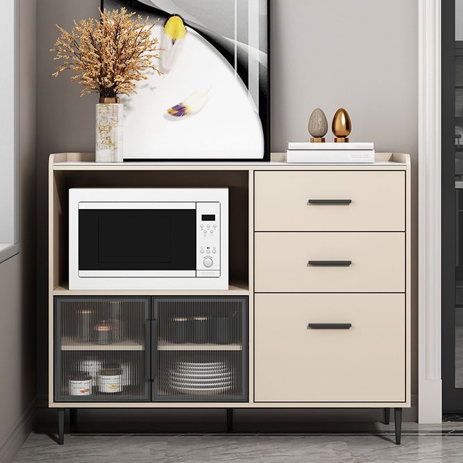 3-Drawer Engineered Wood Sideboard Modern Stone Countertop Credenza for Living Room Clearhalo 'buffet_sideboard' 'Buffets & Sideboards' 'furn' 'furn_buffet_sideboard' 'Furniture' 'furniture_buffet_sideboard' 'Kitchen & Dining Furniture' 1200x1200_3a411756-912e-4b57-b0ff-6e5e49decbc6