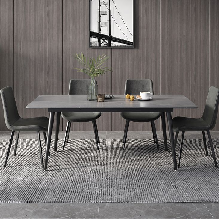 Industrial Standard Sintered Stone Dining Table Rectangle Shape Dining Table for Kitchen Clearhalo ' dining_table' 'Dining Tables & Seating' 'Dining Tables' 'furn' 'furn_dining_table' 'Furniture' 'furniture_dining_table' 'Kitchen & Dining Furniture' 'kitchen&dining_furn' 'kitchen' 'kitchen_dining_table' 1200x1200_3a41c362-7036-486d-8a2a-fb5a5982c4b8