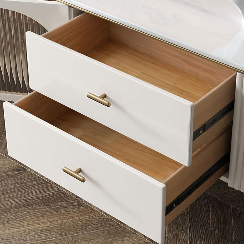 Console multimédia moderne Meuble TV Console de meuble TV en pierre avec 4 tiroirs
