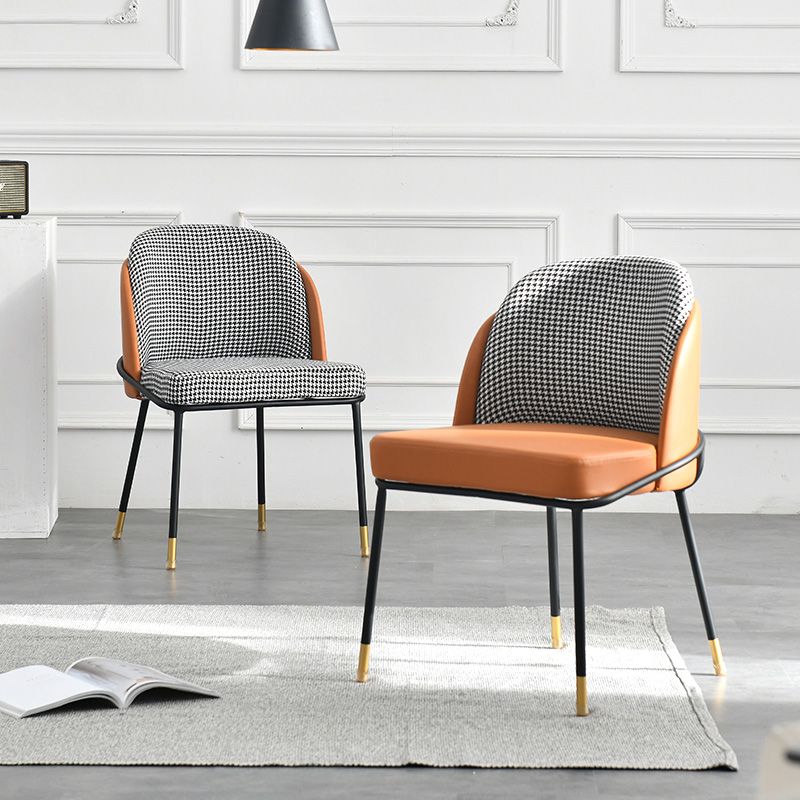 Nordic Dining Chairs Parsons Arm Chair for Kitchen with Metal Legs Clearhalo ' kitchen&dining_furn' 'Dining Chairs' 'Dining Tables & Seating' 'dining_chair' 'furn' 'furn_dining_chair' 'Furniture' 'furniture_dining_chair' 'Kitchen & Dining Furniture' 'kitchen' 1200x1200_3a435284-8c31-4667-bade-03a8ca72c1e2