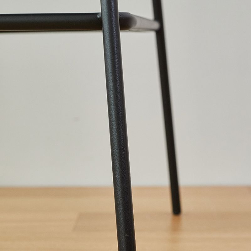 Nordic Iron Low Back Barstool Simple Indoor Tall Stool with Upholstered, 1 Piece Clearhalo 'Bar Furniture' 'Bar Stools' 'bar_stools' 'furn' 'furn_bar_stools' 'furniture_bar_stools' 'Kitchen & Dining Furniture' 'kitchen&dining_furn' 'kitchen' 'kitchen_furn' Furniture' 1200x1200_3a43926b-e8b5-4e23-b720-1896f6c9fa78