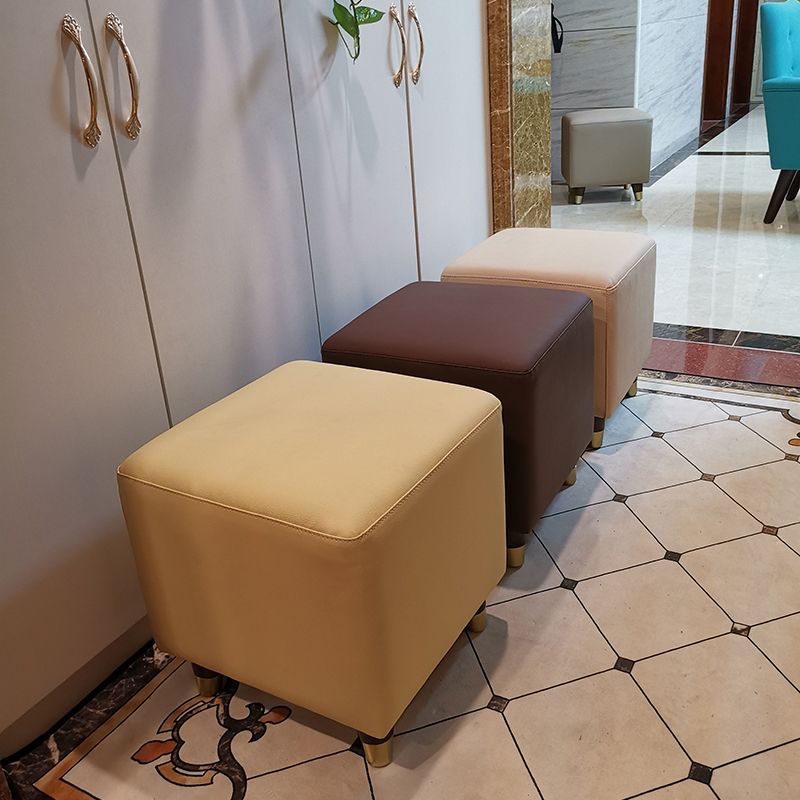 Contemporary Square Ottoman Leather Foot Stool with Legs for Home Clearhalo 'furn' 'furn_ottomans_poufs' 'Furniture' 'Living Room Furniture' 'Ottomans & Poufs' 'ottomans_poufs' 1200x1200_3a44dcf2-73fe-4f36-8c1f-438cdc1df6b2