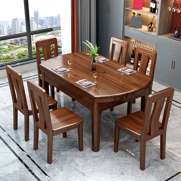 Dining Room Traditional Dinner Table Walnut Round Dining Table Clearhalo 'Dining Tables & Seating' 'Dining Tables' 'dining_table' 'furn' 'furn_dining_table' 'Furniture' 'Kitchen & Dining Furniture' 1200x1200_3a4657c4-bff8-4740-807b-2950da7e672b