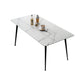 Sintered Stone Dining Table Set 1/5 Pcs Rectangle Dining Table with Armless Chairs