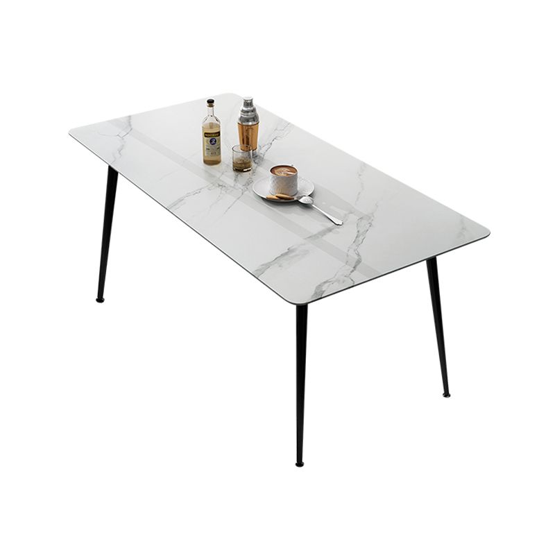 Sintered Stone Dining Table Set 1/5 Pcs Rectangle Dining Table with Armless Chairs