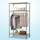 Modern Style Wardrobe Metal 2-Teir Adjustable Shelves Wardrobe Closet Clearhalo 'Armoires & Wardrobes' 'armoires_wardrobes' 'Bedroom Furniture' 'furn' 'furn_armoires_wardrobes' 'Furniture' 1200x1200_3a4948fd-0dda-4f38-a2d4-943d4b52b5e0