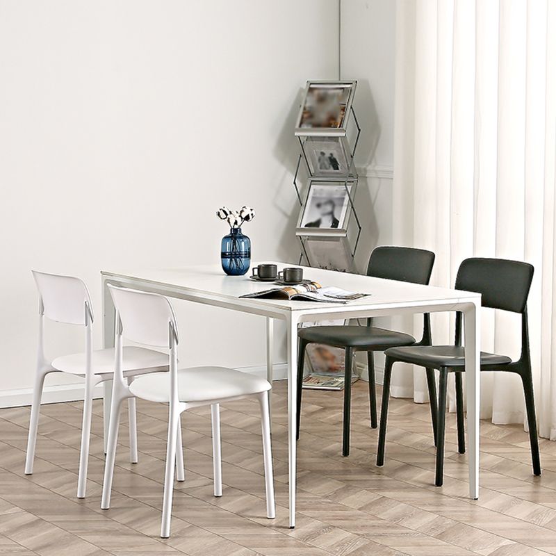 Sedia laterale da sala da pranzo aperta sedia laterale in plastica per uso della cucina