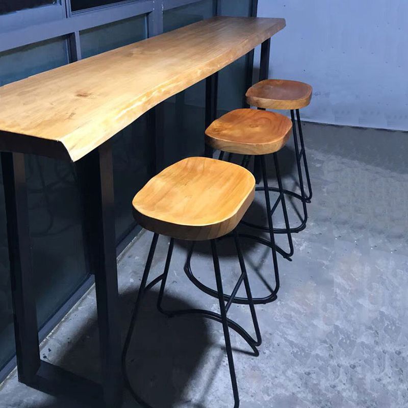 Industrial Style Solid Wood Pub Dining Set 1/2/4/6 Pcs Rectangular Pub Set for Home Clearhalo 'Bar Furniture' 'furn' 'furn_home_bar_bar_sets' 'Furniture' 'Home Bars & Bar Sets' 'home_bar_bar_sets' 'Kitchen & Dining Furniture' 1200x1200_3a4a5e51-9391-4ed3-bcdc-9581d0c742ff