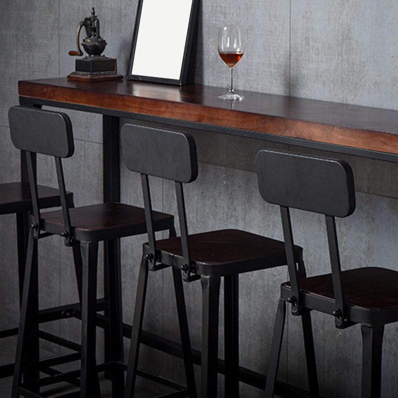 Contemporary Square Dining Stools Metal Bar Stools with Metal Base