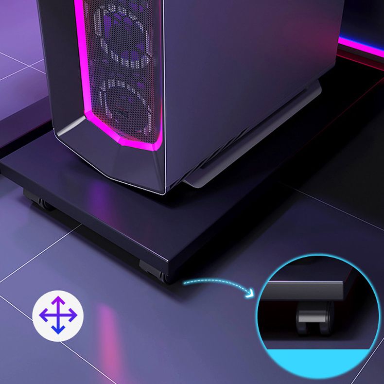 Contemporary Wooden Computer Desk Sled Base 23.62-inch Wide Gaming Desk