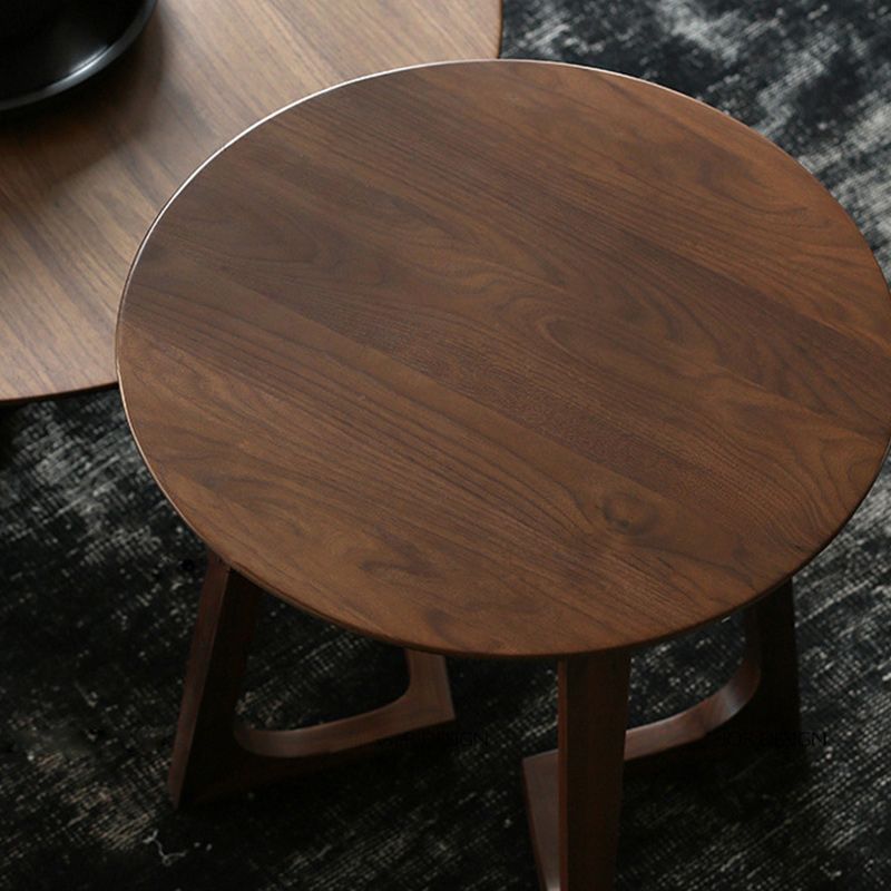 Contemporary Wooden Bunching Tables Round Medium Wood Coffee Table Clearhalo 'Coffee & Accent Tables' 'Coffee Tables' 'coffee_tables' 'furn' 'furn_coffee_tables' 'Furniture' 'Living Room Furniture' 1200x1200_3a4a7cb5-456e-47fb-895b-a14088351132