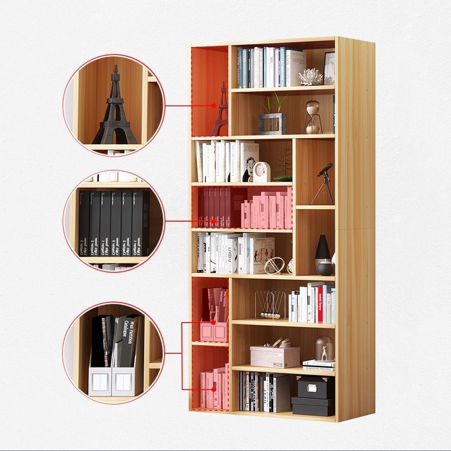Manufactured Wood Standard Bookshelf Scandinavian Vertical Closed Back Bookshelf Clearhalo 'Bookcases' 'Furniture' 'furniture_bookcases' 'kitchen' 'kitchen_bookcases' 'Living Room Furniture' 'Office Furniture' 1200x1200_3a4aca75-3172-4b87-a091-a58d3209f7c3