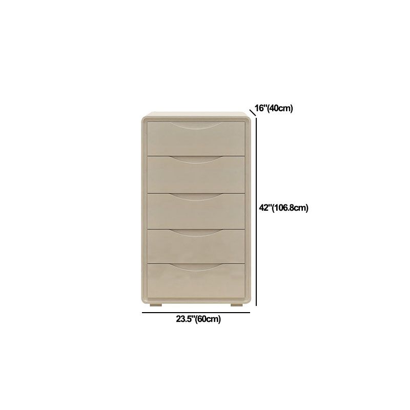 Cómoda cómoda de almacenamiento de madera blanca de 16.0 in de ancho con cajones