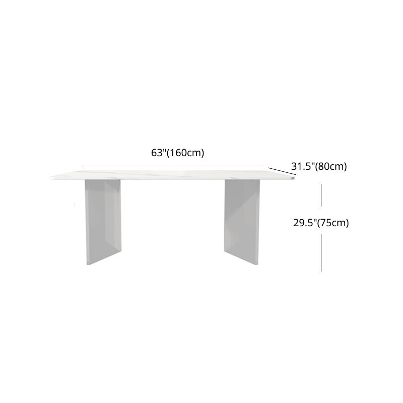 Modern 1/2/5/7 Pieces Dining Set Rectangle Stone Dining Table for Dining Room Clearhalo 'Dining Room Sets' 'Dining Tables & Seating' 'dining_room_set' 'furn' 'furn_dining_room_set' 'Furniture' 'furniture_dining_room_set' 'Kitchen & Dining Furniture' 1200x1200_3a4bf44e-ce01-44c7-bd88-8962c25bc983