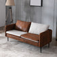 Faux Leather Cushions Sofa 61.02"/66.93" Wide Square Arm Loveseat Clearhalo 'furn' 'furn_sofas' 'Furniture' 'furniture_sofas' 'kitchen' 'kitchen_sofas' 'Living Room Furniture' 'Sofa' 'sofas' 1200x1200_3a4cb860-3da3-4692-bc78-b2f8e7380a25