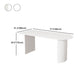 White Dining Table Modern Restaurant Furniture with Double Pedestal Base Clearhalo 'Dining Tables & Seating' 'Dining Tables' 'dining_table' 'furn' 'furn_dining_table' 'Furniture' 'furniture_dining_table' 'Kitchen & Dining Furniture' 'kitchen' 'kitchen_dining_table' 1200x1200_3a4d4c9d-257a-40f7-b675-a2b3e1576c23