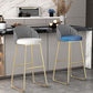 Scandinavian Iron Counter Stools Upholstered Low Back Bar Stools with Round Seat Clearhalo 'Bar Furniture' 'Bar Stools' 'bar_stools' 'furn' 'furn_bar_stools' 'furniture_bar_stools' 'Kitchen & Dining Furniture' 'kitchen&dining_furn' 'kitchen' 'kitchen_furn' Furniture' 1200x1200_3a4d6de9-153f-47b0-970a-eee9b02ec870