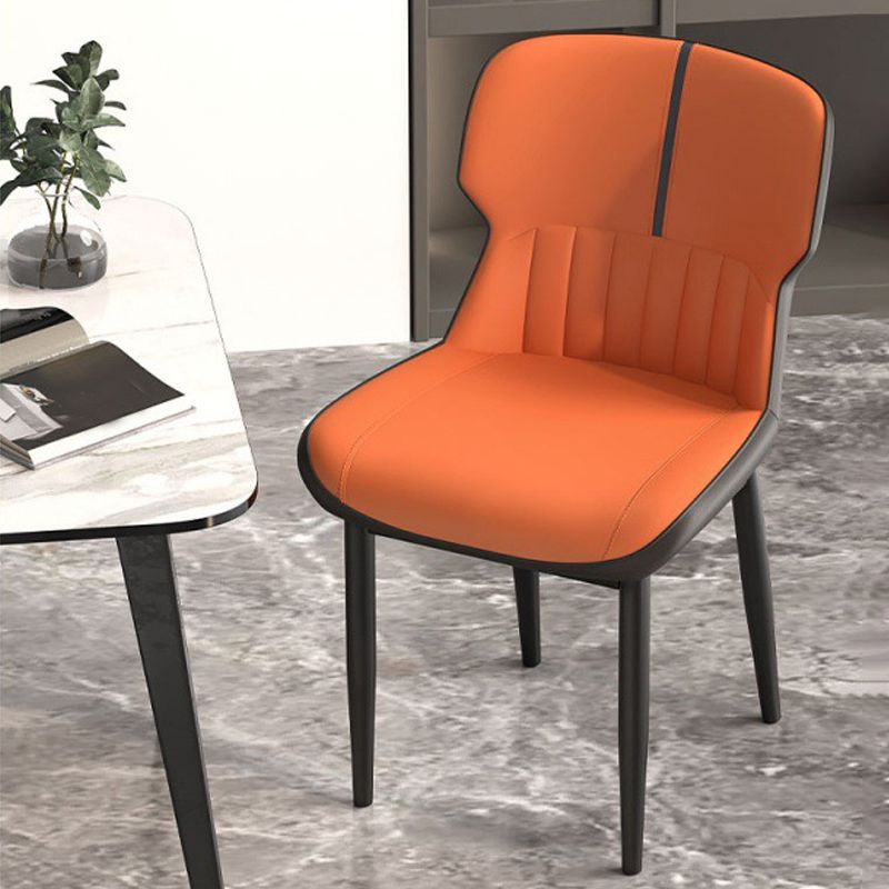 Contemporary Style Chair Kitchen Arm Side Chair with Metal Legs Clearhalo 'Dining Chairs' 'Dining Tables & Seating' 'dining_chair' 'Furniture' 'furniture_dining_chair' 'Kitchen & Dining Furniture' 1200x1200_3a4dc5f9-73d8-4289-9294-4bc67cd95a50