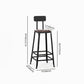 Industrial Brown Leather Bar Stools Square Stool with Metal Base Clearhalo 'Bar Furniture' 'Bar Stools' 'bar_stools' 'furniture_bar_stools' 'Kitchen & Dining Furniture' 'kitchen&dining_furn' 'kitchen' 'kitchen_furn' Furniture' 1200x1200_3a4ef104-cf6a-41ef-9b69-a8d46fef62b5