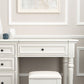 29.5"height Wood Flip-Top Makeup Vanity with Drawers and Mirror, White