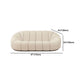 Beige Chenille Curved Sofa Modern 1/2/3-Seater Statement Sofa