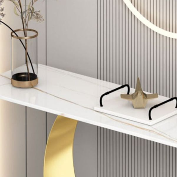 Tabla de acento de consola contemporánea mesa de consola rectangular en piedra