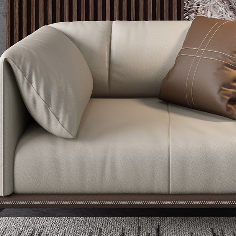 Genuine Leather Pillow Top Arm Modern Sofa/Sectional with Removable Cushions for Apartment