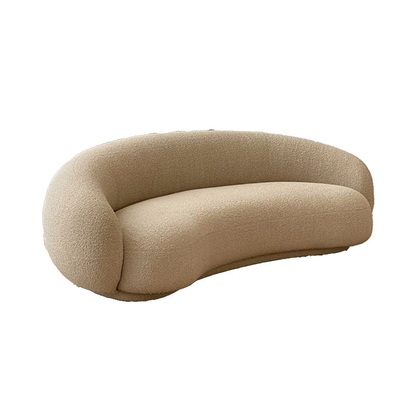 Sofá de forma de luna curva de brazo empotrado contemporáneo para sala de estar para sala de estar