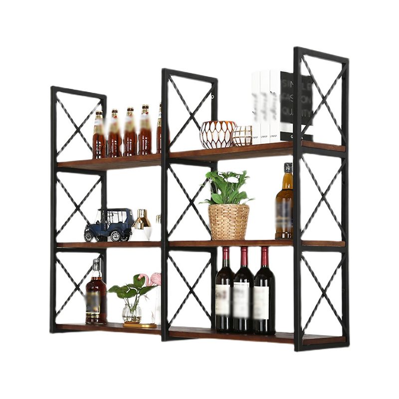 Industrial Style Wooden Bookshelf Wall Mounted Shelf Bookcase Clearhalo 'Bookcases' 'furn' 'furn_bookcases' 'Furniture' 'furniture_bookcases' 'kitchen' 'kitchen_bookcases' 'Living Room Furniture' 'Office Furniture' 1200x1200_3a5757c8-932f-4629-bca8-ecad02948a95