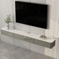 Console TV a parete moderna in legno con cassetti e porte, 9,5 "D x 7" H