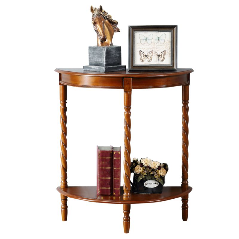 4 Beine Halbmondholz Mitte des Jahrhunderts moderner Konsolentisch für die Halle