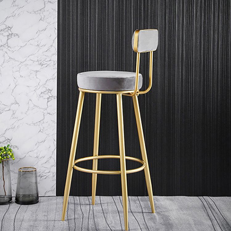 Scandinavian Round Low Back Barstools Upholstered Bar Stools Clearhalo 'Bar Furniture' 'Bar Stools' 'bar_stools' 'furn' 'furn_bar_stools' 'Furniture' 'furniture_bar_stools' 'Kitchen & Dining Furniture' 1200x1200_3a5ace1d-f0cb-49c4-ae45-4fd4d1cc6d98