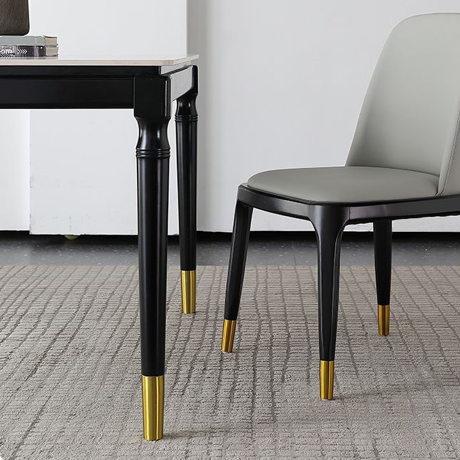 Industrial Sintered Stone Standard Dining Table Square Shape Kitchen Dining Table with 4 Legs Base Clearhalo ' dining_table' 'Dining Tables & Seating' 'Dining Tables' 'furn' 'furn_dining_table' 'Furniture' 'furniture_dining_table' 'Kitchen & Dining Furniture' 'kitchen&dining_furn' 'kitchen' 'kitchen_dining_table' 1200x1200_3a5bc2f4-e55b-46b3-af71-8318c4867569